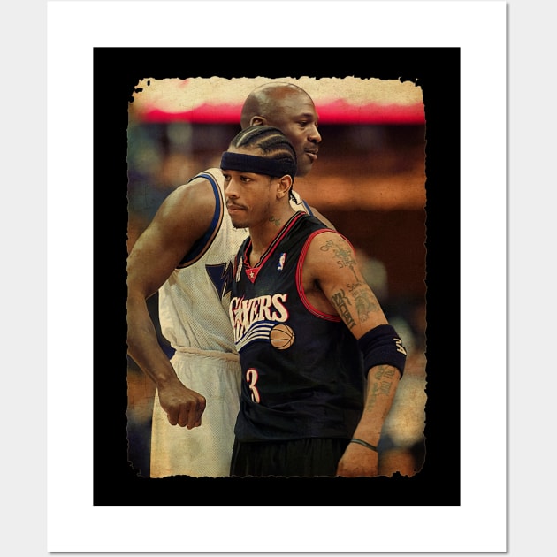 MJ vs Iverson Vintage Wall Art by Milu Milu